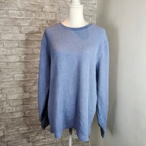 Rails Pullover Wade Blue Heather Waffle Knit Casual Pulliver Mens Large